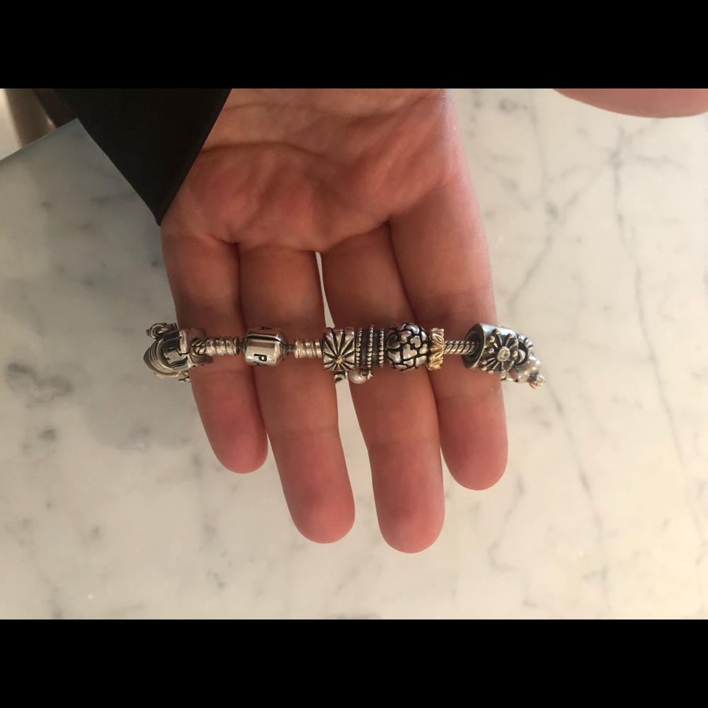 Pandora Charm Bracelet in Silver & Gold - Picture 3 of 4